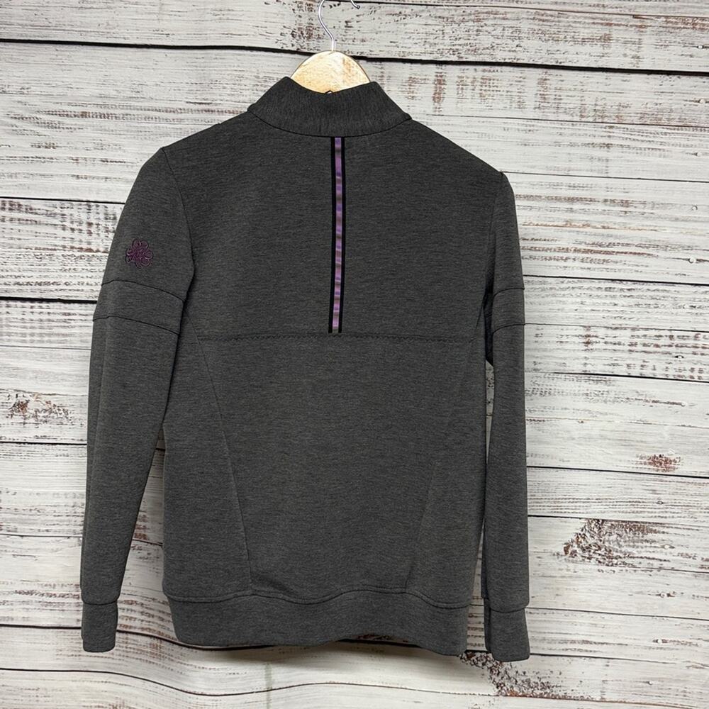 Lija 1/4 Zip Women's Sweatshirt Large Gray - Picture 4 of 6